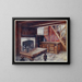 van een gesneden kastenschilderij, gesneden tekentafel, gesneden schouwmantel, oudste Engelse behangpapier - Edwin Foley — ingelijst kunstwerk aan de muur