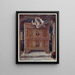 Gothisch late stijl kast schilderij in het Beierse Museum in München met een hangende kroonluchter leuchterweibschen afkomstig uit het huis van Albert Dürer in Neurenberg - Edwin Foley — ingelijst kunstwerk aan de muur