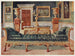 Suite géorgienne in mahoniehout en vergulding in de galerij en de groene salon van Longford Castle - Edwin Foley — weergave van het kunstwerk