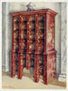 Commode dubbel in rood en goud gelakte - Edwin Foley — weergave van het kunstwerk