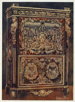 Edwin Foley - Upright secrtaire inlaid in various woods with cast chased and gilt bronze mounts.webp