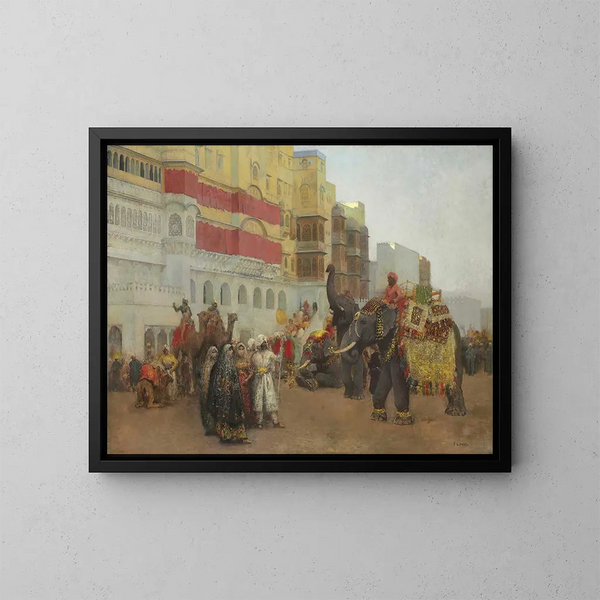 Een feestdag in Bekanir, Beluchistan - Edwin Lord Weeks — ingelijst kunstwerk aan de muur