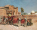 Een huwelijksprocessie voor een paleis in Rajasthan - Edwin Lord Weeks — weergave van het kunstwerk