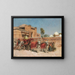 Een huwelijksprocessie voor een paleis in Rajasthan - Edwin Lord Weeks — ingelijst kunstwerk aan de muur