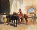 Verkoper van Perzische paarden in Bombay - Edwin Lord Weeks — weergave van het kunstwerk