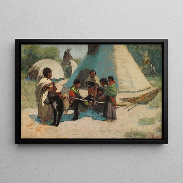 Edwin Willard Deming - Dog TravoisBlackfoot Camp.webp
