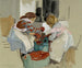 Twee meisjes die stof verven - Eero Järnefelt — weergave van het kunstwerk