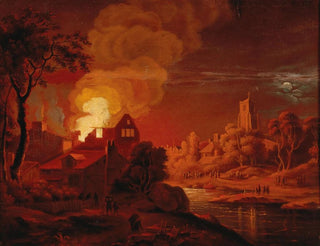 Egbert van der Poel - A nocturnal fire.webp