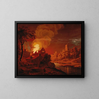 Egbert van der Poel - A nocturnal fire.webp