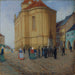 Kerk in Auscha - Emil Orlik — weergave van het kunstwerk