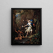 Circe punishes Glaucus by transforming Scylla into a monster - Eglon van der Neer — framed artwork on a wall