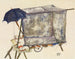 Straatkarretje - Egon Schiele — weergave van het kunstwerk