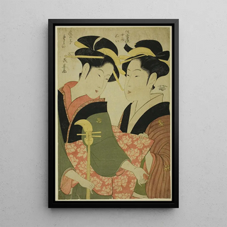 Eishsai Chki - The Entertainer Tamino and the Serving Girl Nui of the Sumiyoshiya.webp