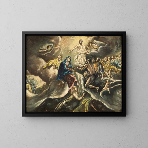 De begrafenis van graaf d'Orgaz - El Greco — ingelijst kunstwerk aan de muur