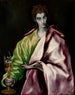 Sint Johannes de Evangelist - El Greco — weergave van het kunstwerk