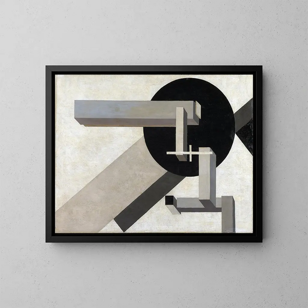 Proun 1D - El Lissitzky — ingelijst kunstwerk aan de muur