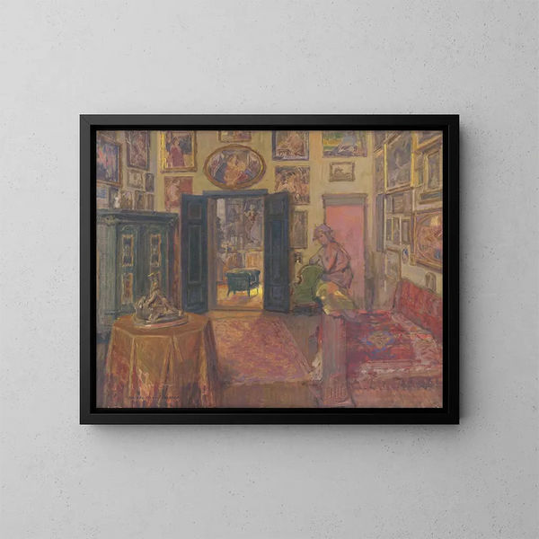 Atelier - Elemér Halász-Hradil — ingelijst kunstwerk aan de muur