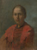 Meis in rode jurk - Elemér Halász-Hradil — weergave van het kunstwerk