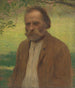 Oudeman in de buitenlucht - Elemér Halász-Hradil — weergave van het kunstwerk