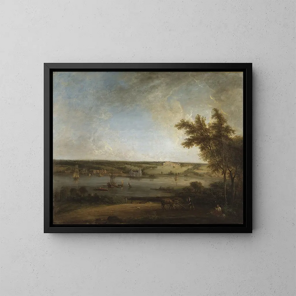 Landschap Engels vanaf Mistley Hall, Essex - Elias Martin — ingelijst kunstwerk aan de muur