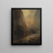 Mountain landscape painting with bandits - Elias Martin — framed artwork on a wall