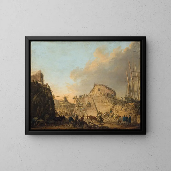 Het dok bij Sveaborg - Elias Martin — ingelijst kunstwerk aan de muur