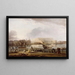 View of the Stockholm Palace from Skeppsholm Bridge - Elias Martin — framed artwork on a wall