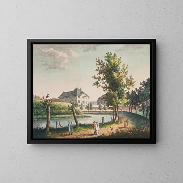 L'Esplanade près du port - Elias Meyer — ingelijst kunstwerk aan de muur