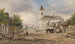 Parvis van de kerk met fontein - Elias Pieter van Bommel — weergave van het kunstwerk