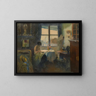 Elie Anatole Pavil - Repriseuse  sa fentre devant Montmartre.webp