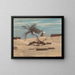 Tree and tombs on the Tel El Armano path, Egypt - Elihu Vedder — framed artwork on a wall
