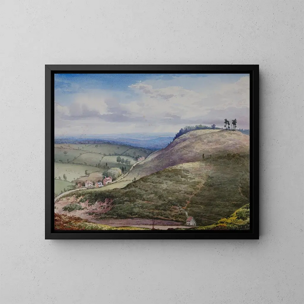 La route de Cofton depuis la carrière de gravier - Elijah Walton — ingelijst kunstwerk aan de muur