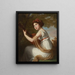 Portrait of the artist Jeanne Julie Louise Le Brun's daughter 1780-1819 playing the guitar - Elisabeth Louise Vigée Le Brun — framed artwork on a wall