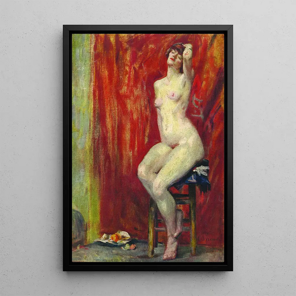 Nu zittend - Eliseu Visconti — ingelijst kunstwerk aan de muur