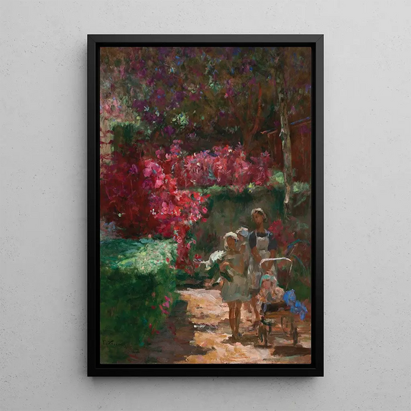 Promenade dans le parc - Eliseu Visconti — ingelijst kunstwerk aan de muur