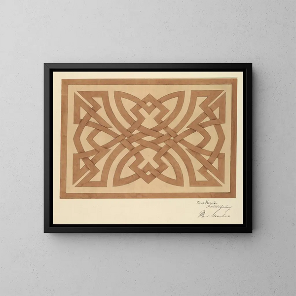 Conception d'entrelacs - Elizabeth A Nedwill — ingelijst kunstwerk aan de muur