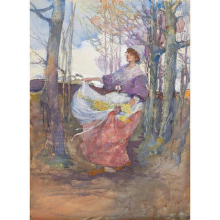 Elizabeth Adela Forbes - An apron full of flowers.webp