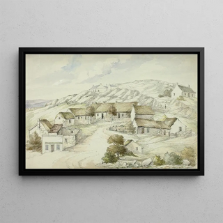 Elizabeth Murray - Kilkenny Village from the Rocks.webp