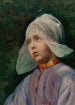 Kleine meisje uit Volendam - Elizabeth Nourse — weergave van het kunstwerk