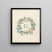 Paper cut-out flower album painting pl. 02 - Ellen W. — framed artwork on a wall