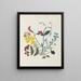 Paper Cut Flowers Album Painting pl. 09 - Ellen W. — framed artwork on a wall