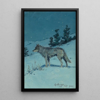Elling William Gollings - Lone Wolf in Starlight.webp