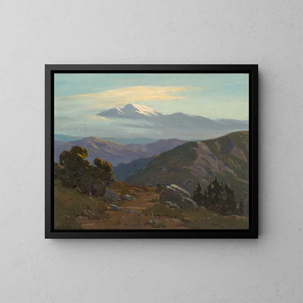 Uitzicht op de berg - Elmer Wachtel — ingelijst kunstwerk aan de muur