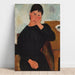 Reproduction of the painting Elvire seated, leaning on a table - Amedeo Modigliani