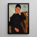 Reproduction of the painting Elvire seated, leaning on a table - Amedeo Modigliani