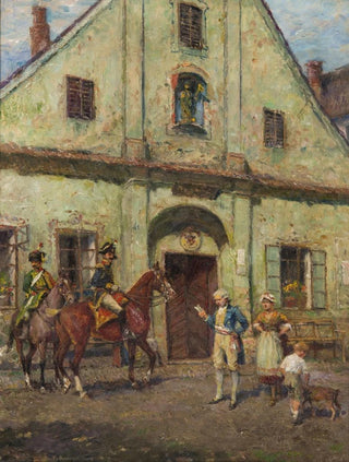 Emanuel BachrachBare - In front of the Town Hall in Oderberg.webp