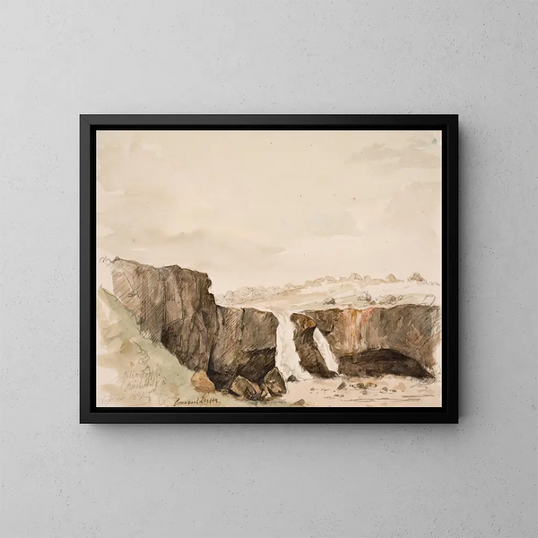 Gilia Foss - Emanuel Larsen — ingelijst kunstwerk aan de muur