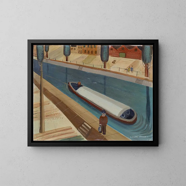 Motief van Brugge - Emanuel Schättli — ingelijst kunstwerk aan de muur