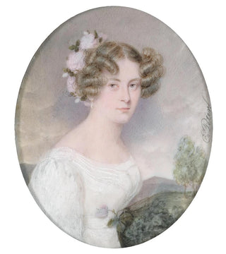Emanuel Thomas Peter - Bildnis einer jungen Frau mit Blumen im Haar.webp