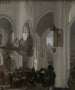 van een interieur van een gotische kerk - Emanuel de Witte — weergave van het kunstwerk